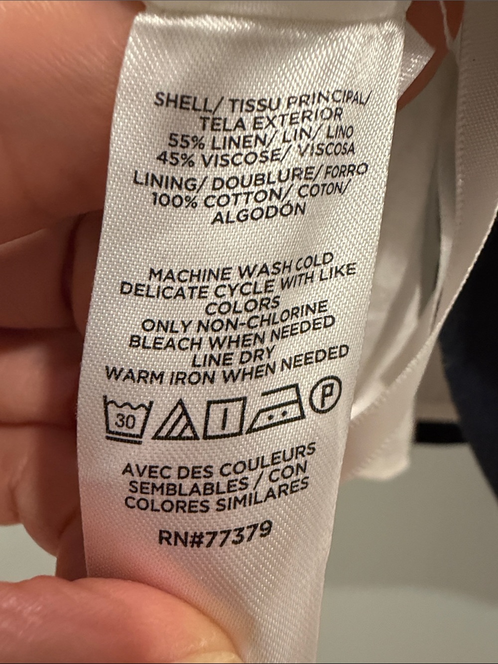 Ann Taylor Cream Tank with Navy Floral Motif - Picture 6 of 6